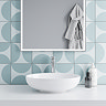 Stonehouse Studio Mylo Aqua Patterned Wall and Floor Tiles - 225 x 225mm