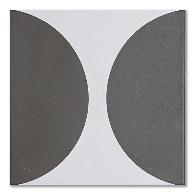 Stonehouse Studio Mylo Black Patterned Wall and Floor Tiles - 225 x 225mm