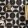 Stonehouse Studio Mylo Black Patterned Wall and Floor Tiles - 225 x 225mm