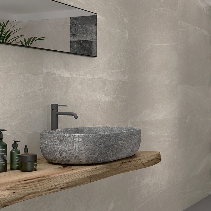 Stonehouse Studio Novus Greige Stone Effect Wall Tiles - 300 x 900mm