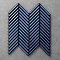 Otsu Herringbone Mosaic Tile Sheet Gloss Light Blue - 277 x 266mm