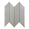 Stonehouse Studio Otsu Herringbone Mosaic Tile Sheet Gloss White - 277 x 266mm