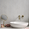 Stonehouse Studio Otsu Herringbone Mosaic Tile Sheet Gloss White - 277 x 266mm