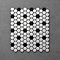 Otsu Hexagon Mosaic Tile Sheet Black & White - 300 x 260mm
