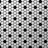 Otsu Hexagon Mosaic Tile Sheet Black & White - 300 x 260mm