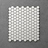 Otsu Hexagon Mosaic Tile Sheet Gloss White - 300 x 260mm