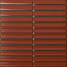 Stonehouse Studio Otsu Concave Kit-Kat Mosaic Tile Sheet Gloss Barn Red - 295 x 295mm