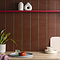 Stonehouse Studio Otsu Concave Kit-Kat Mosaic Tile Sheet Gloss Barn Red - 295 x 295mm