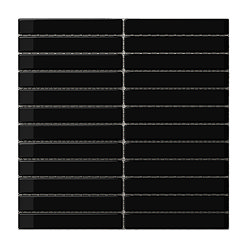Stonehouse Studio Otsu Kit-Kat Mosaic Tile Sheet Gloss Black - 295 x 295mm