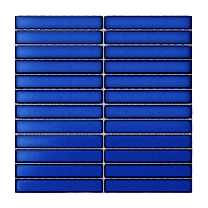 Stonehouse Studio Otsu Kit-Kat Mosaic Tile Sheet Gloss Blue - 295 x 295mm