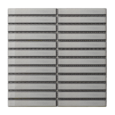 Otsu Concave Kit-Kat Mosaic Tile Sheet Gloss Grey Speckled - 295 x 295mm