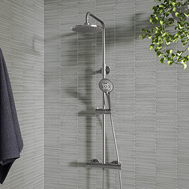 Stonehouse Studio Otsu Concave Kit-Kat Mosaic Tile Sheet Gloss Light Grey Speckled - 295 x 295mm