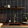 Stonehouse Studio Otsu Kit-Kat Mosaic Tile Sheet Matt Black - 295 x 295mm