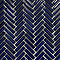 Stonehouse Studio Otsu Mini Herringbone Mosaic Tile Sheet Gloss Dark Blue - 306 x 290mm