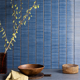 Stonehouse Studio Otsu Mini Kit-Kat Mosaic Tile Sheet Gloss Blue Speckled - 290 x 280mm