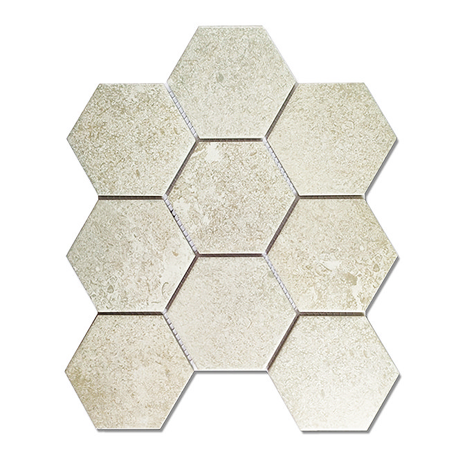Stonehouse Studio Otsu Stone Effect Hexagon Mosaic Tile Sheet - 256 x 295mm