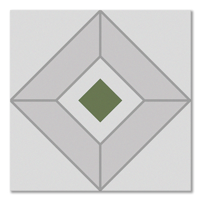 Stonehouse Studio Oxford Emerald Patterned Wall and Floor Tiles - 225 x 225mm