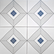 Stonehouse Studio Oxford Indigo Patterned Wall and Floor Tiles - 225 x 225mm