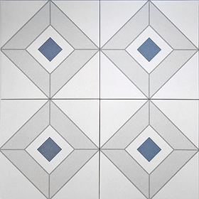 Stonehouse Studio Oxford Indigo Patterned Wall and Floor Tiles - 225 x 225mm