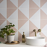 Stonehouse Studio Pinnacle Blush Geometric Patterned Tiles - 225 x 225mm