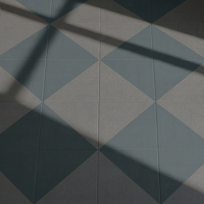 Stonehouse Studio Pinnacle Ink & Charcoal Geometric Patterned Tiles
