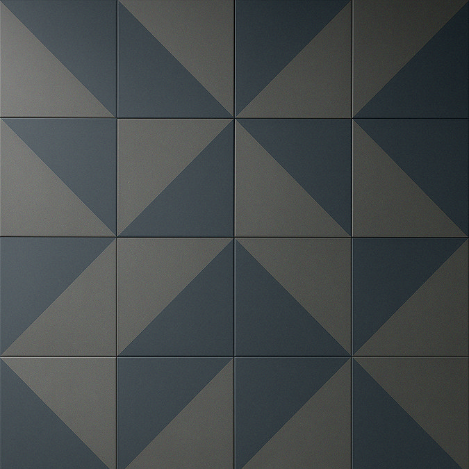 Stonehouse Studio Pinnacle Ink & Charcoal Geometric Patterned Tiles