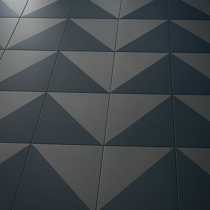 Stonehouse Studio Pinnacle Ink & Charcoal Geometric Patterned Tiles