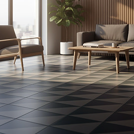 Stonehouse Studio Pinnacle Ink & Charcoal Geometric Patterned Wall and Floor Tiles