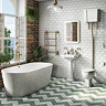 Stonehouse Studio Pinnacle Olive Geometric Patterned Tiles - 225 x 225mm