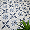 Stonehouse Studio Porto Blue Encaustic Effect Tiles - 225 x 225mm