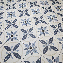 Stonehouse Studio Porto Blue Encaustic Effect Tiles - 225 x 225mm