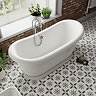 Stonehouse Studio Porto Charcoal Encaustic Effect Tiles - 225 x 225mm