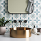 Stonehouse Studio Porto Teal Encaustic Effect Tiles - 225 x 225mm