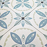 Stonehouse Studio Porto Teal Encaustic Effect Tiles - 225 x 225mm