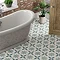 Stonehouse Studio Porto Teal Encaustic Effect Tiles - 225 x 225mm  In Bathroom Large Image