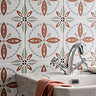 Stonehouse Studio Porto Terracotta Encaustic Effect Tiles - 225 x 225mm