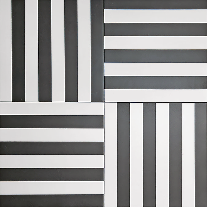 Stonehouse Studio Positano Deck Chair Jet Wall and Floor Tiles - 225 x 225mm