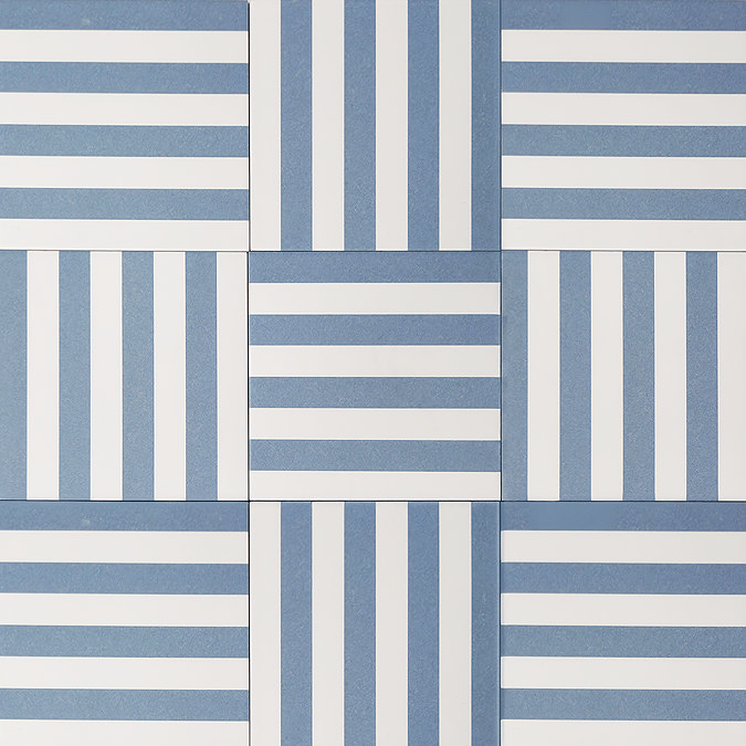 Stonehouse Studio Positano Deck Chair Ocean Blue Wall and Floor Tiles - 225 x 225mm