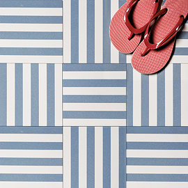 Stonehouse Studio Positano Deck Chair Ocean Blue Wall and Floor Tiles - 225 x 225mm