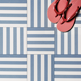 Stonehouse Studio Positano Deck Chair Ocean Blue Wall and Floor Tiles - 225 x 225mm