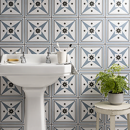 Stonehouse Studio Prague Pacific Patterned Wall and Floor Tiles - 225 x 225mm