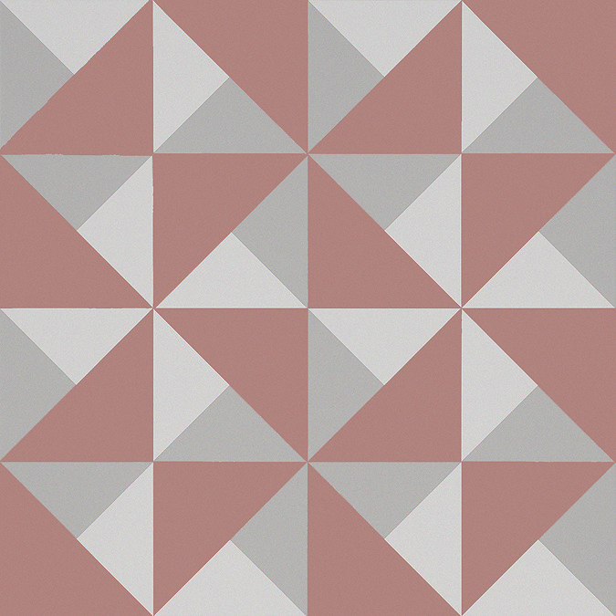 Stonehouse Studio Prism Blush Geometric Patterned Wall and Floor Tiles - 225 x 225mm