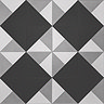 Stonehouse Studio Prism Jet Geometric Patterned Wall and Floor Tiles - 225 x 225mm