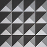 Stonehouse Studio Prism Jet Geometric Patterned Wall and Floor Tiles - 225 x 225mm