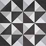 Stonehouse Studio Prism Jet Geometric Patterned Wall and Floor Tiles - 225 x 225mm