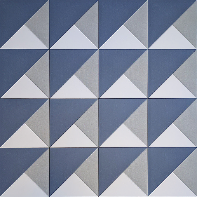 Stonehouse Studio Prism Navy Geometric Patterned Wall and Floor Tiles - 225 x 225mm
