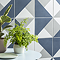Stonehouse Studio Prism Navy Geometric Patterned Wall and Floor Tiles - 225 x 225mm