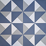 Stonehouse Studio Prism Navy Geometric Patterned Wall and Floor Tiles - 225 x 225mm