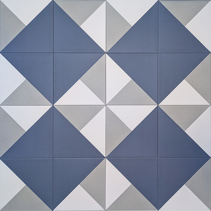 Stonehouse Studio Prism Navy Geometric Patterned Wall and Floor Tiles - 225 x 225mm