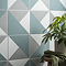 Stonehouse Studio Prism Teal Geometric Patterned Wall and Floor Tiles - 225 x 225mm